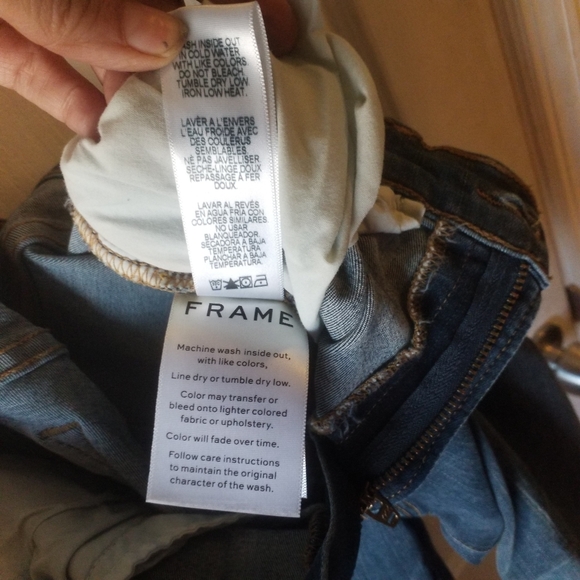 Frame le high rise skinny jeans distressed 25 - Picture 10 of 11